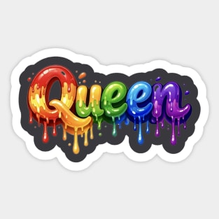 Queen in Multicolor Sticker